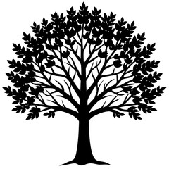 Obraz premium vector tree silhouette