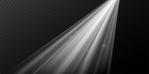 Isolated Directional Volumetric Light Beam with Dust Particles.