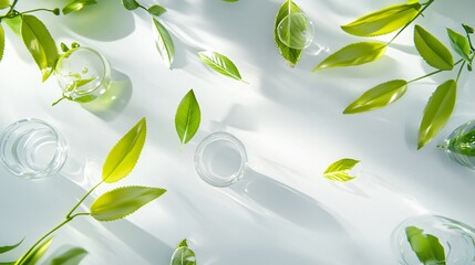 Elegant White Background with Transparent Decor