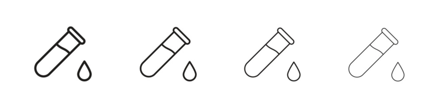 Test tube icon on white background. Modern simple icon vector illustration.