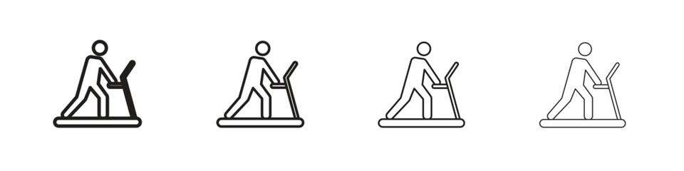 Treadmill icon on white background. Modern simple icon vector illustration.