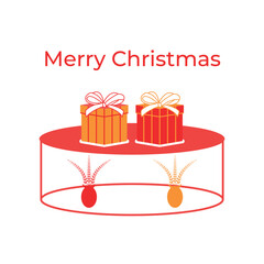 Merry Christmas Gifts on Festive Table