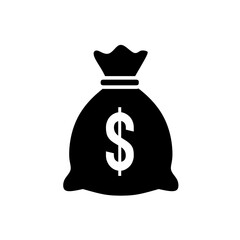 Money Bag Icon Vector: Symbol of Wealth, Savings, and Financial Success
