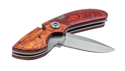 Elegant Folding Knife with Wooden Handle A Durable and Stylish Pocket Tool