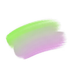 Gradient paint brush stroke isolated on transparent background