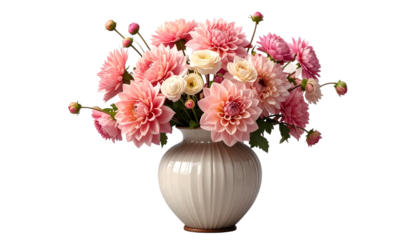 Stunning fresh floral bouquet with soft pink and white blooms in an elegant vase for any occasion
