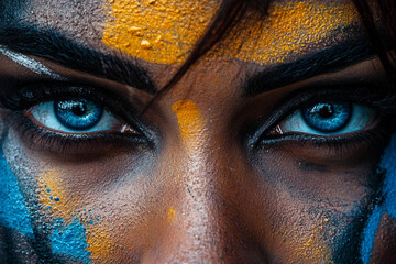 Street Artist Painting Colorful Outdoor Portrait Mural Urban Wall Art Creative Expression Concept Generative AI