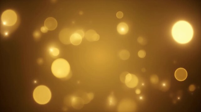 Golden Bokeh Lights Abstract Background with Soft Glow and Sparkle image photo
