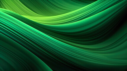 Green abstract waves background