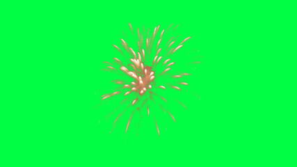 Firework fireworks black illuminated on green screen background