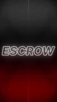 Escrow Text 80s Style &ndash; Retro Aesthetic Background vertical