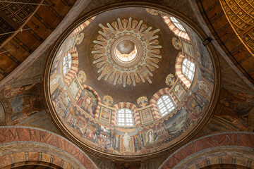 Obraz premium interior of sanctuary of barbana, italy