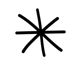 Hand-Drawn Starburst Doodle Icon, Scribble Sparkle Vector Element, Doodle Star Shine Symbol, Simple Starburst Highlight Element, Cartoon Spark Effect Vector, Marker-Drawn Starburst Shape, Abstract 