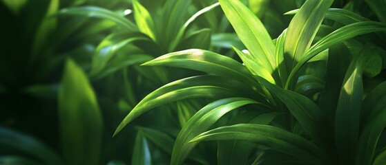 Abstract Tropical Green Foliage Texture Nature