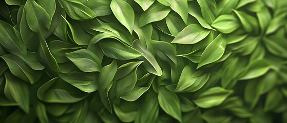 Vibrant Tropical Foliage on Green Background