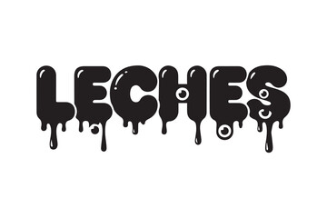 LECHES Dripping Melted Typography - Goo Liquid Font