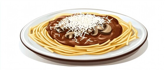 Exquisite Truffle Spaghetti with Mushroom Sauce