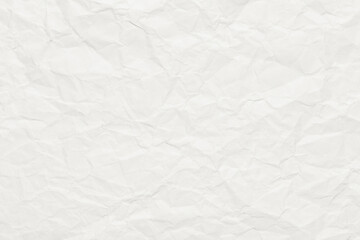 Cloud Dancer color of year 2026. Lofty white crumpled paper texture, blank template wrinkly backdrop