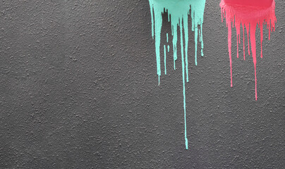 Paint drips on a wall
