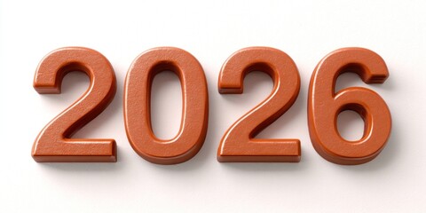 Bold red numbers display year.