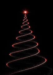 Elegant glowing spiral tree