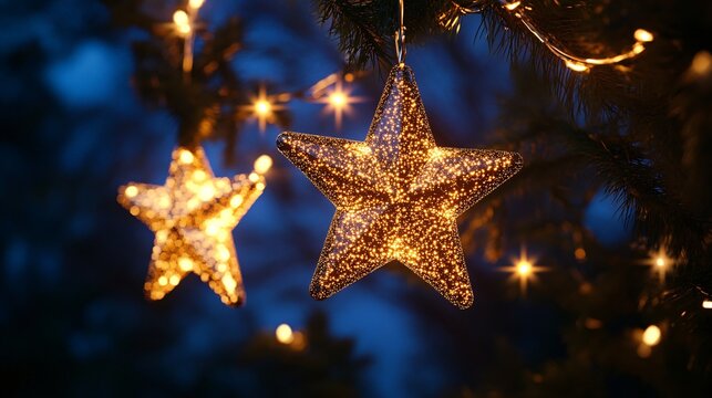 Starry Night Sky Gradient with Shining Stars - Powered by Adobe