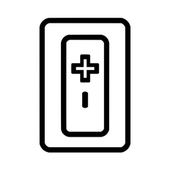 Obraz premium Battery icon vector illustration, plus and minus sign for energy source, power supply, charge symbol design