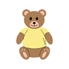 Teddy Bear Sitting with Smile