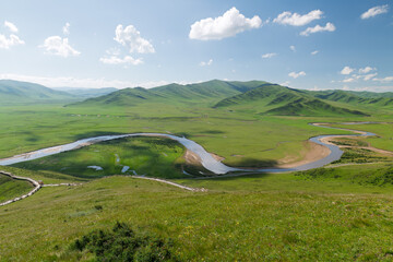 Manzetang Qianwan Wetland, Aba County, Aba Prefecture, Sichuan Province, China