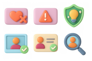 Simple icon set for user interface design and digital communication applications