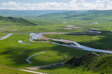 Manzetang Qianwan Wetland, Aba County, Aba Prefecture, Sichuan Province, China