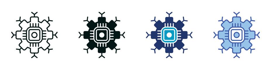 Fototapeta premium Integration Icon Set Consisting of Multiple Styles Vector Illustration