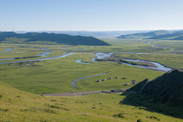 Manzetang Qianwan Wetland, Aba County, Aba Prefecture, Sichuan Province, China