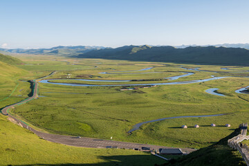 Manzetang Qianwan Wetland, Aba County, Aba Prefecture, Sichuan Province, China