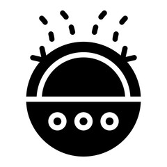 robot vacuum cleaner glyph icon