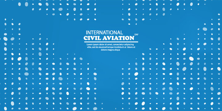 vector graphic of international civil aviation day celebration on flat design. simple design, website - Powered by Adobe