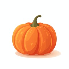 Obraz premium One pumpkin vector illustration vegetable thanksgiving.