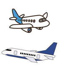 Vector Illustration airplane in the sky