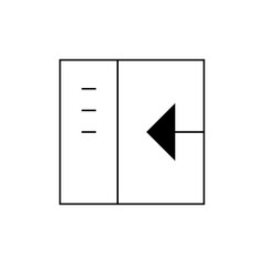 Illustration of a pneumatic symbol showing a directional control valve with spring return action