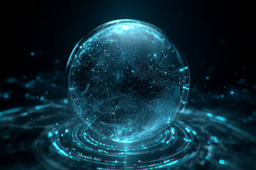 Stunning digital globe with glowing connections for technology innovation and global business solutions in a modern, elegant design for your next project