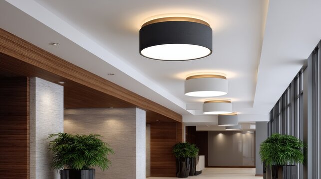 Modern interior lighting elevating aesthetic in contemporary office environments