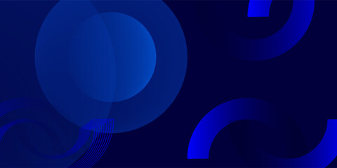 Abstract blue geometric background. Dynamic shapes composition.