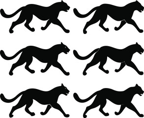 set of silhouettes of animals