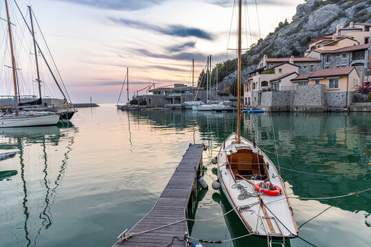 Fototapeta Porto piccolo, sistiana, in the north of italy, friuli venezia giulia