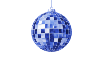 Deep Blue Disco Ball PNG – Transparent Party Element for Night Events, Social Media & Club Promotions.