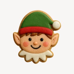 Festive elf cookie design.