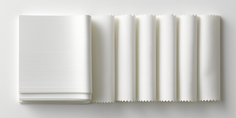 samples of white fabric