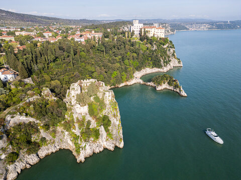 ruins of Duino castle, friuli north of italy
