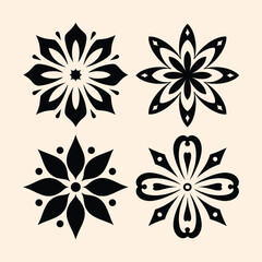 Talavera Tile Pattern Set Design vector illustration