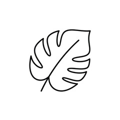 Monstera leaf outline icon monstera, leaf, outline, tropical, plant, foliage, nature